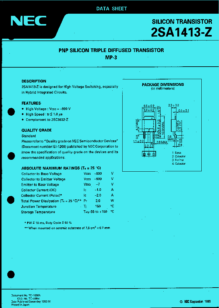 2SA1413_186240.PDF Datasheet