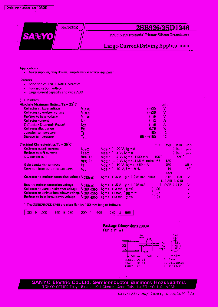 2SB926_6997.PDF Datasheet