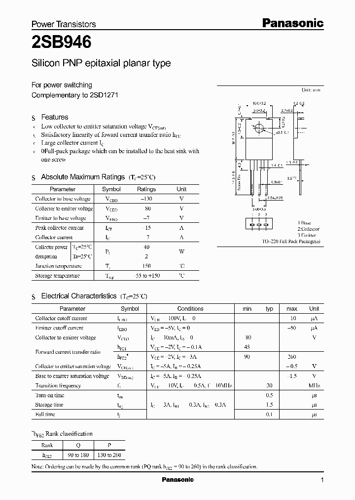 2SB946_7026.PDF Datasheet