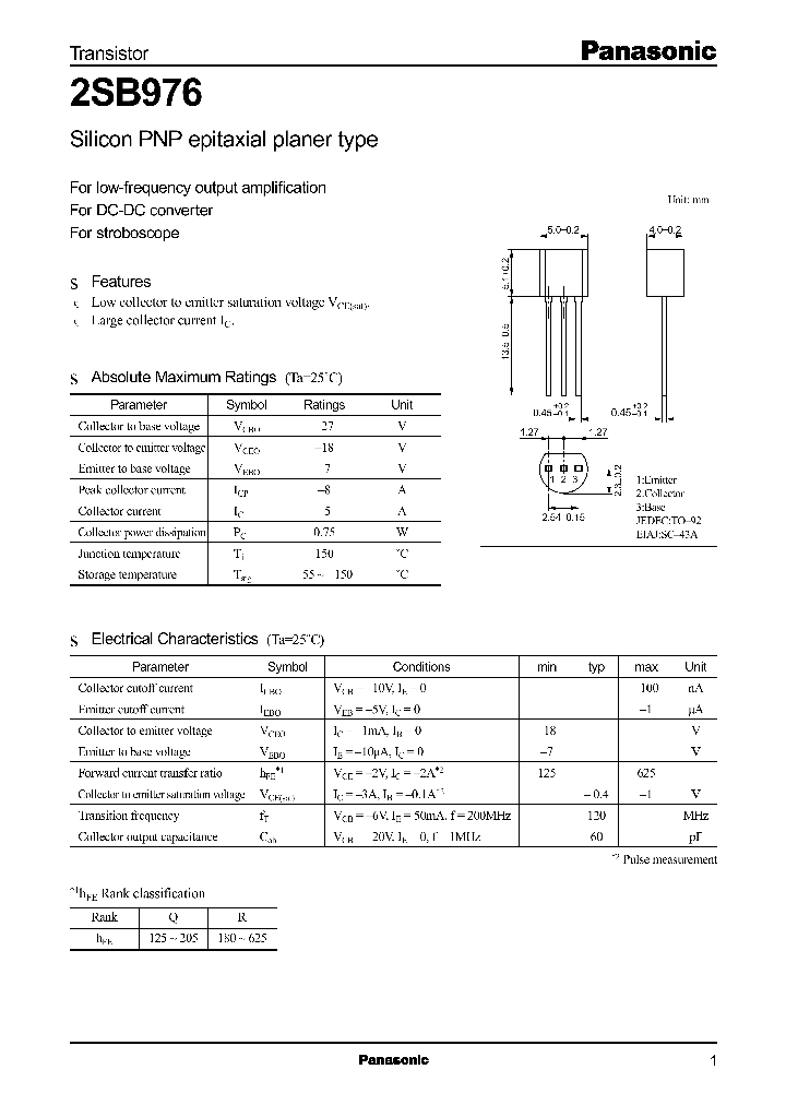 2SB976_7054.PDF Datasheet