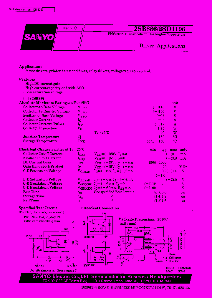 2SB886_6972.PDF Datasheet