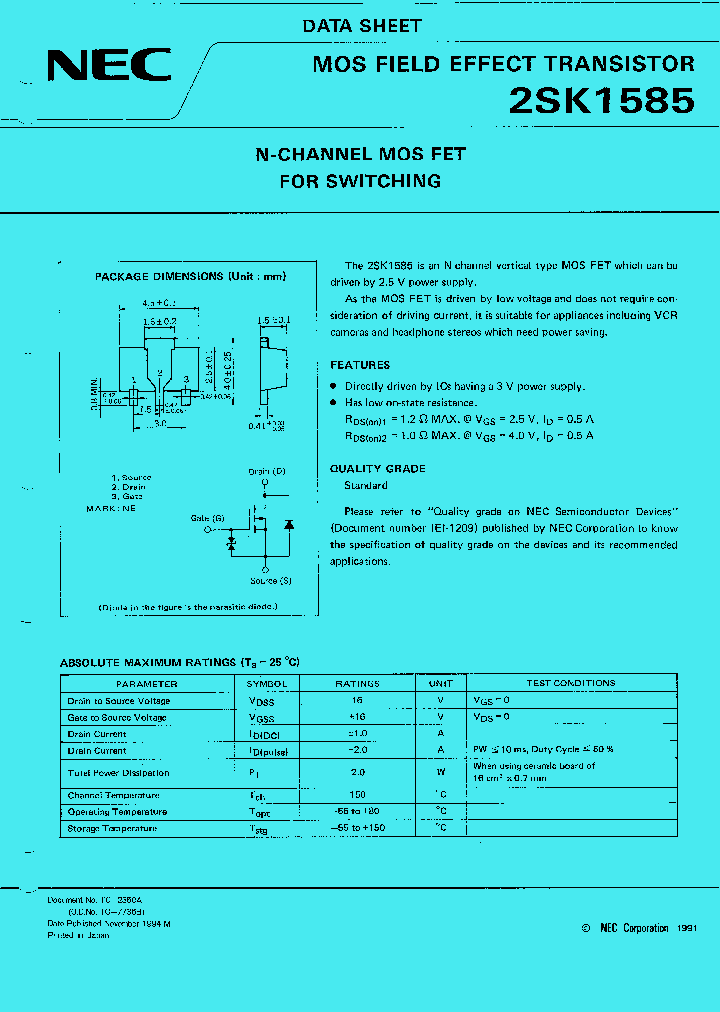 2SK1585_161867.PDF Datasheet