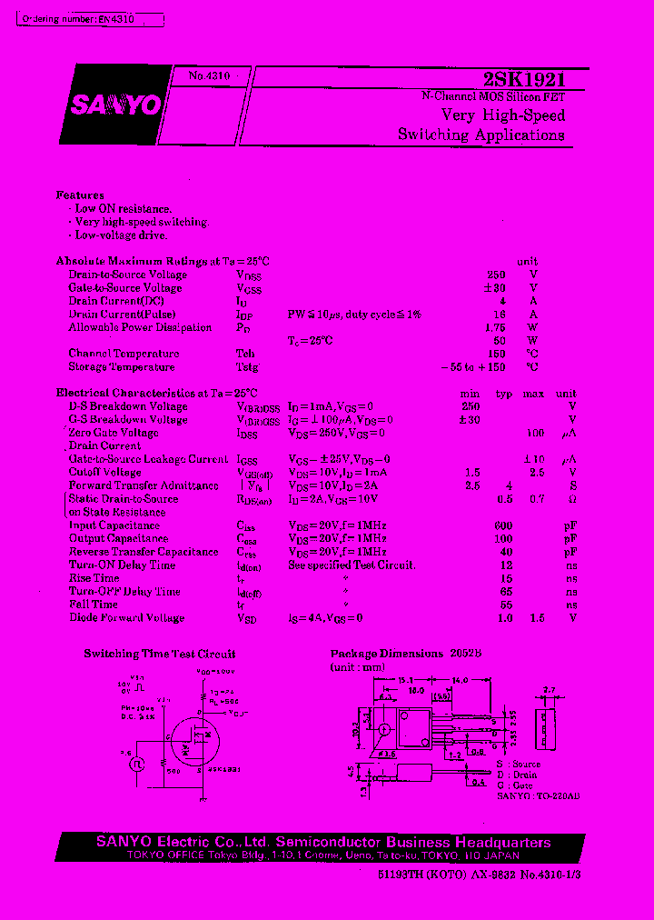 2SK1921_185307.PDF Datasheet