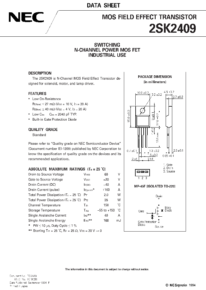 2SK2409_186366.PDF Datasheet