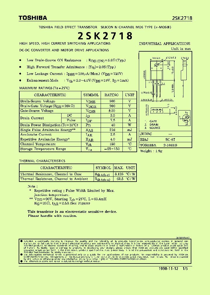 2SK2718_154553.PDF Datasheet