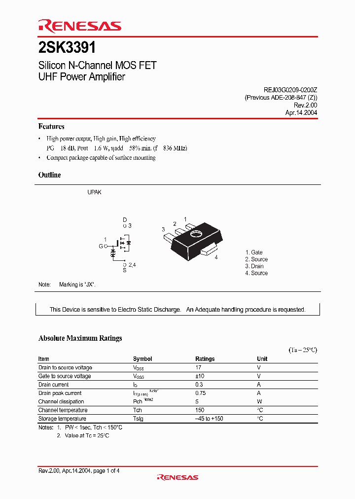 2SK3391_167690.PDF Datasheet