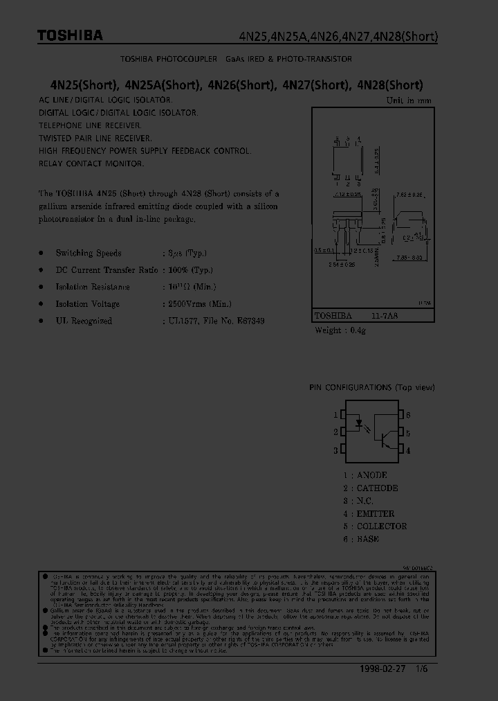 4N25A_10380.PDF Datasheet