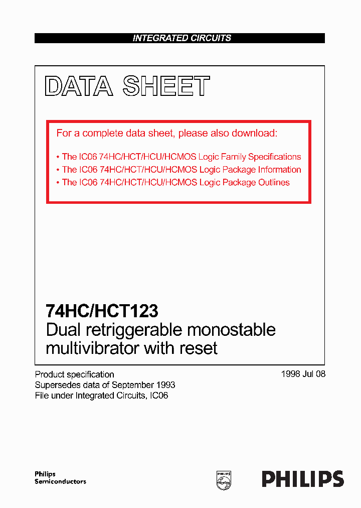 74HC123N_77838.PDF Datasheet