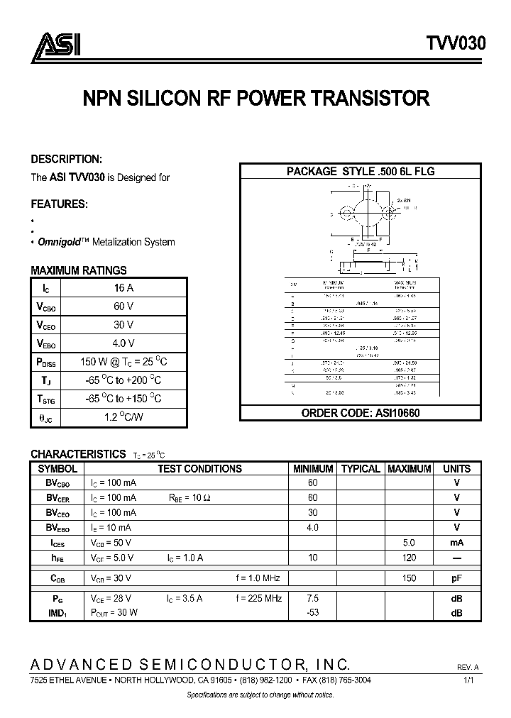 TVV030_56724.PDF Datasheet