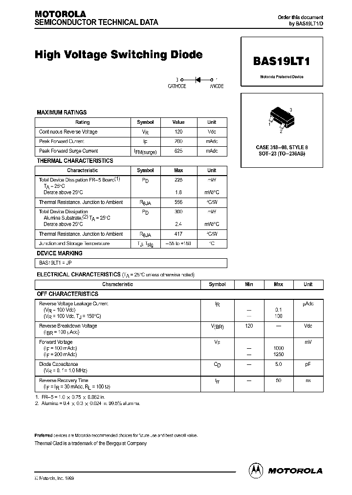 BAS19LT1_155287.PDF Datasheet