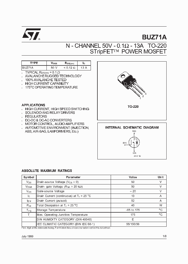 BUZ71A_45269.PDF Datasheet