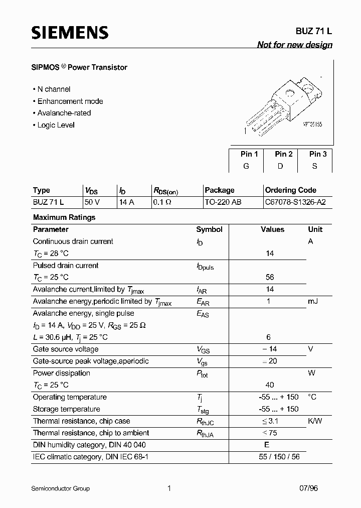 BUZ71L_45271.PDF Datasheet