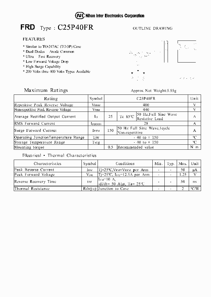 C25P40FR_195303.PDF Datasheet