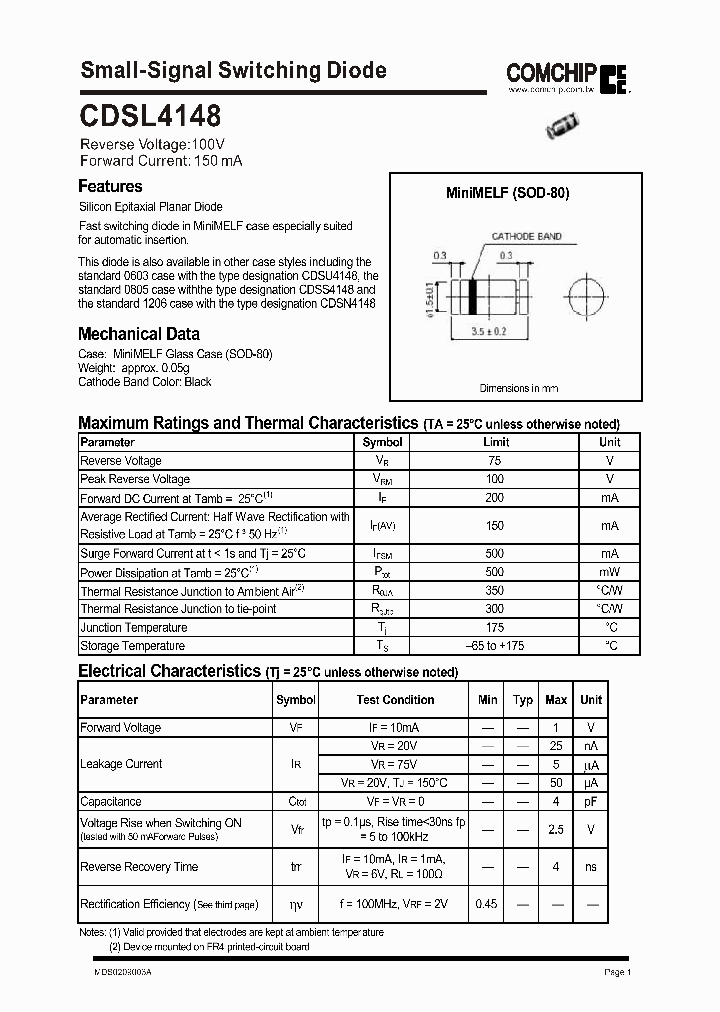 CDSL4148_179088.PDF Datasheet