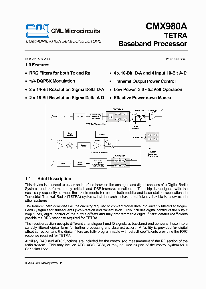 CMX980A_49335.PDF Datasheet