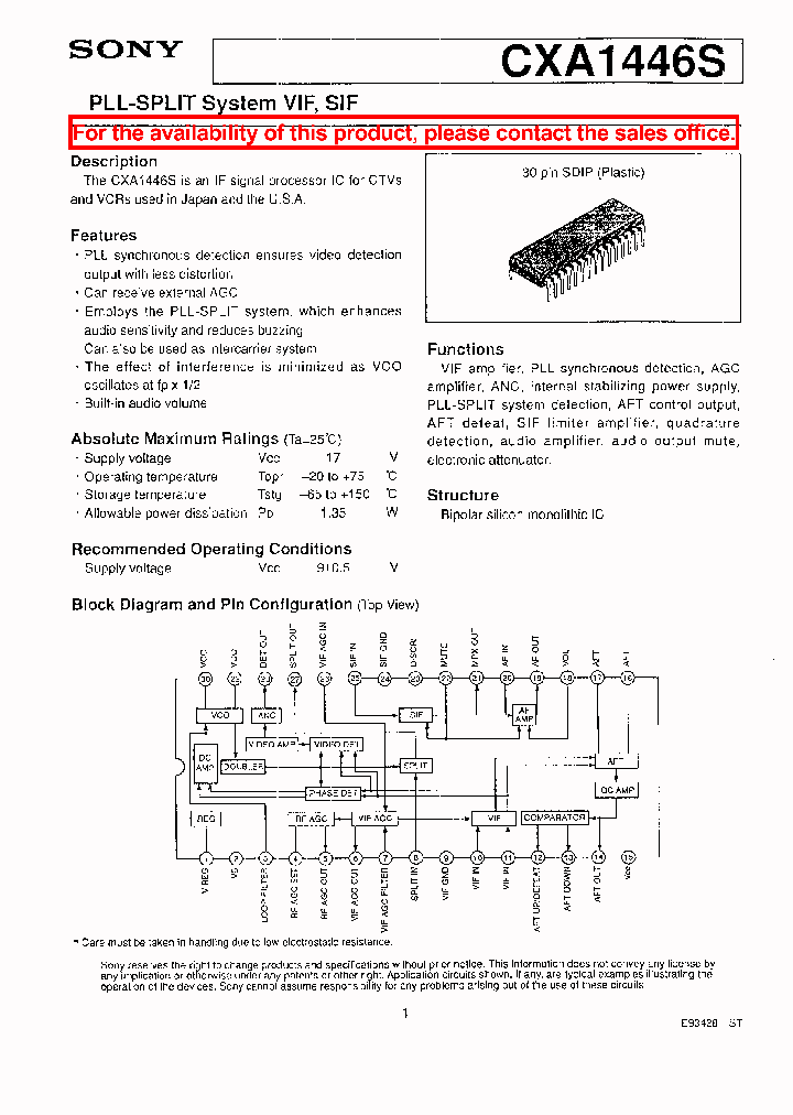 CXA1446S_145200.PDF Datasheet