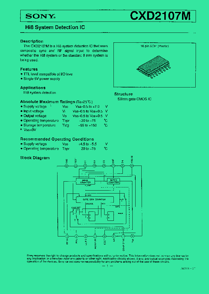 CXD2107M_92868.PDF Datasheet