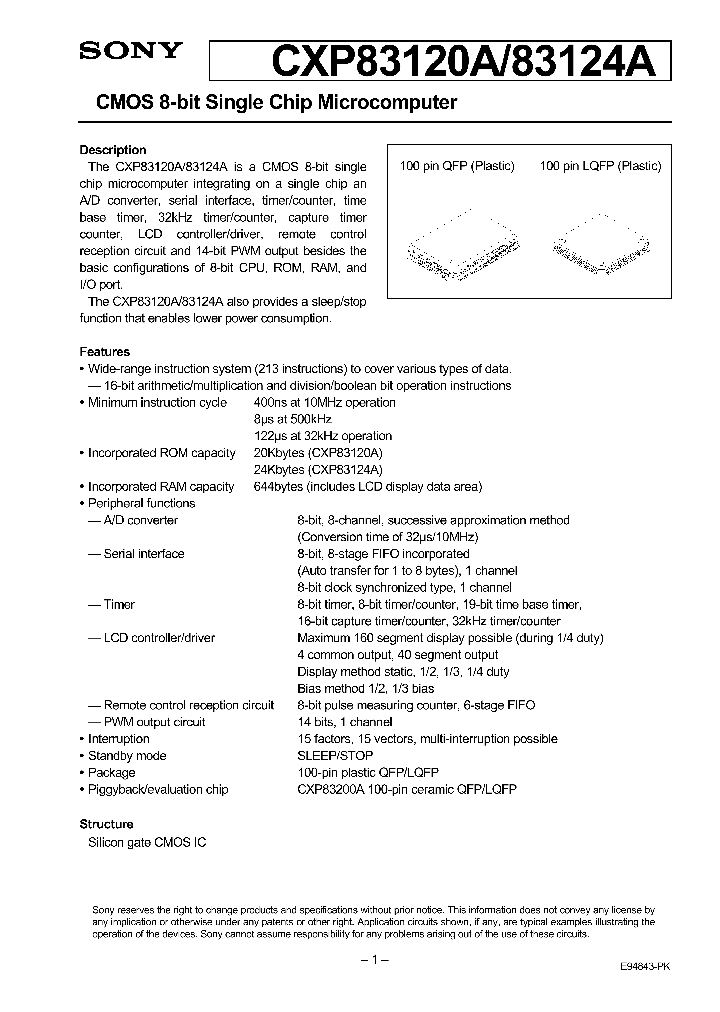 CXP83120A_134894.PDF Datasheet