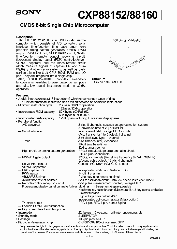 CXP88152_95101.PDF Datasheet