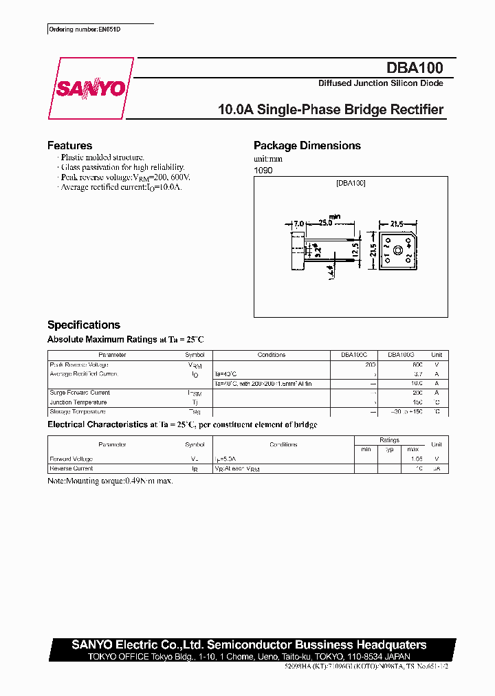 DBA100_179807.PDF Datasheet