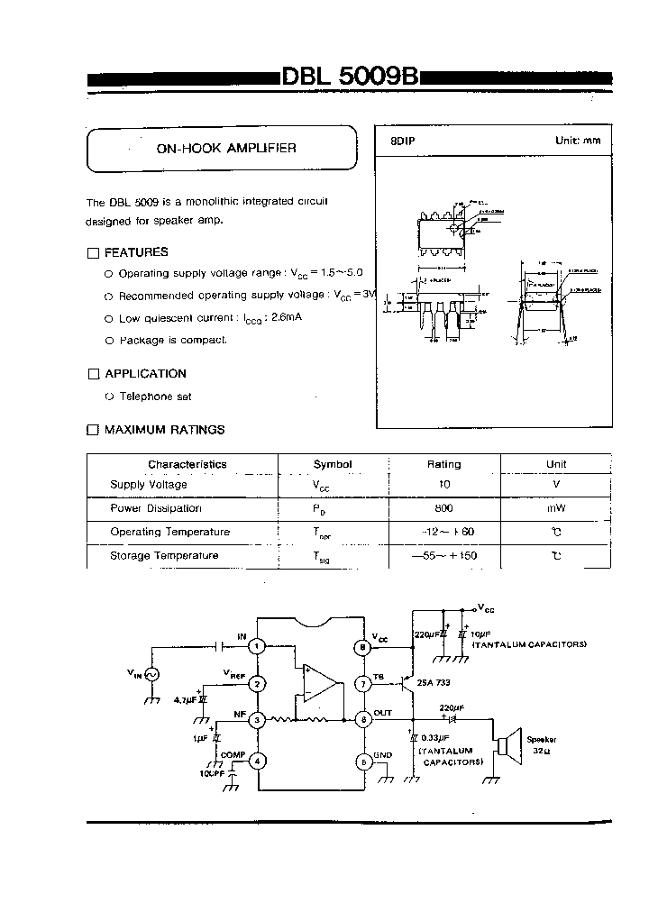 DBL5009B_97606.PDF Datasheet