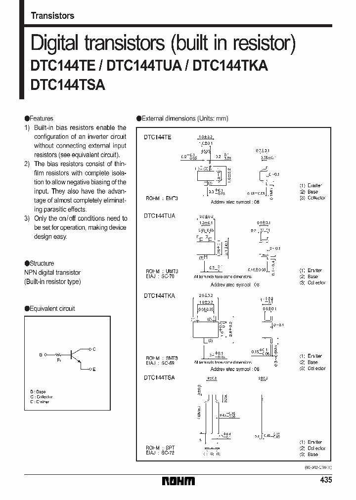 DTC144TE_93240.PDF Datasheet