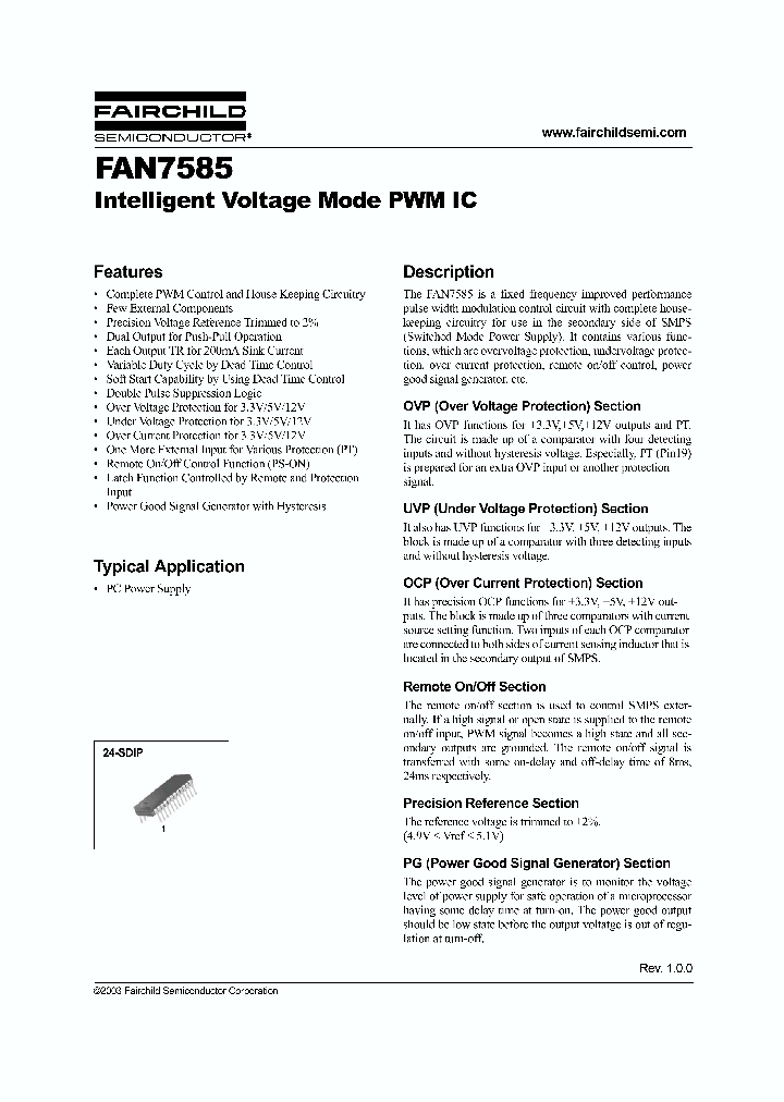 FAN7585_194130.PDF Datasheet