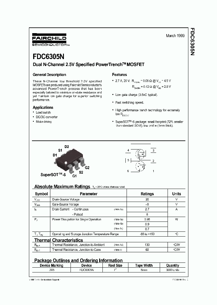 FDC6305_134543.PDF Datasheet