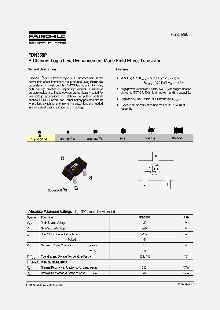 FDN358P_190464.PDF Datasheet