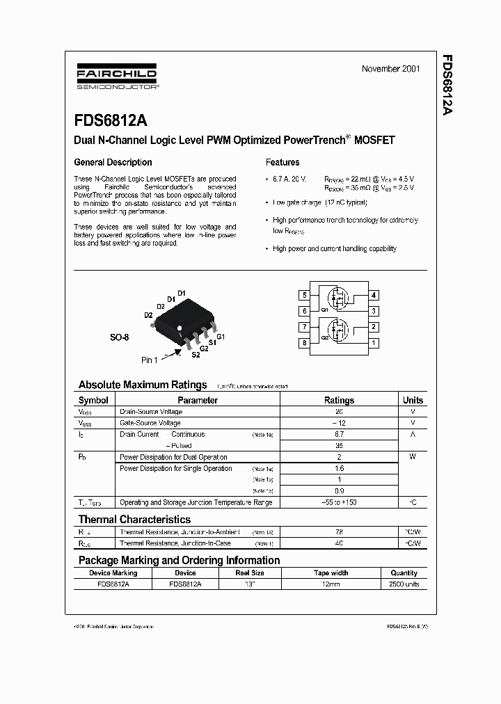 FDS6812_160294.PDF Datasheet
