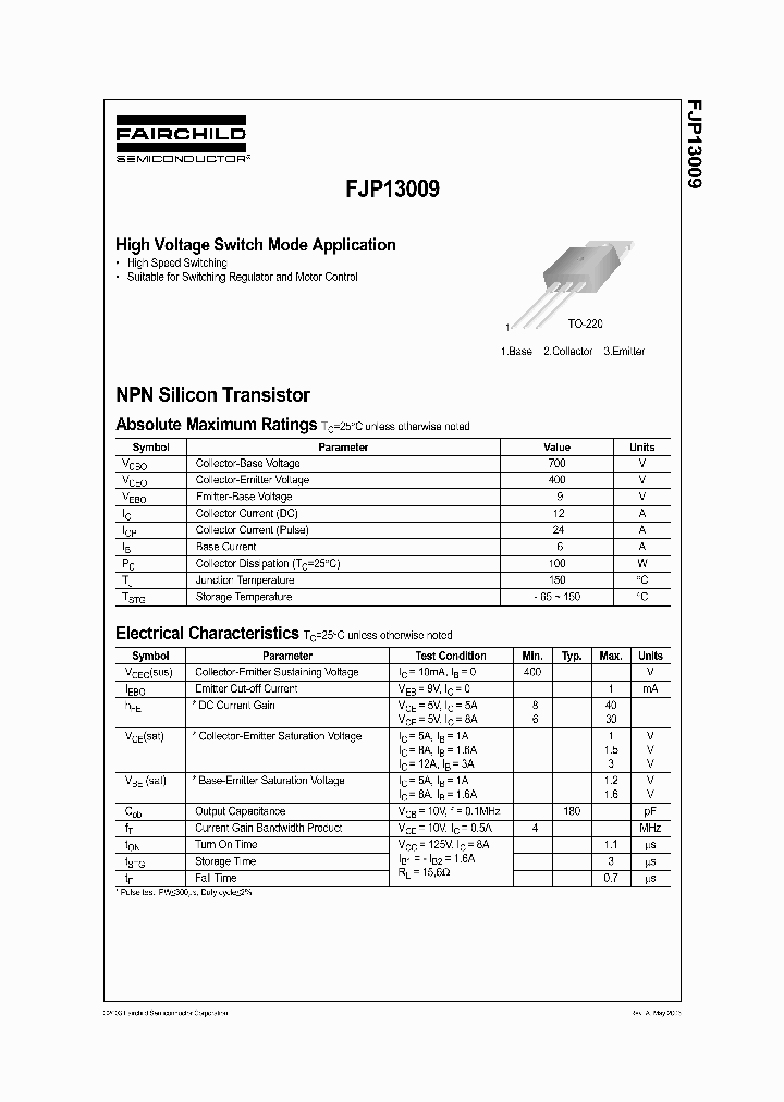 FJP13009_176432.PDF Datasheet