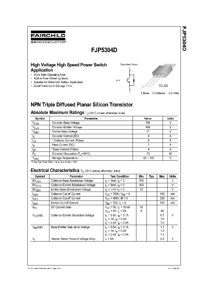 FJP5304D_165381.PDF Datasheet