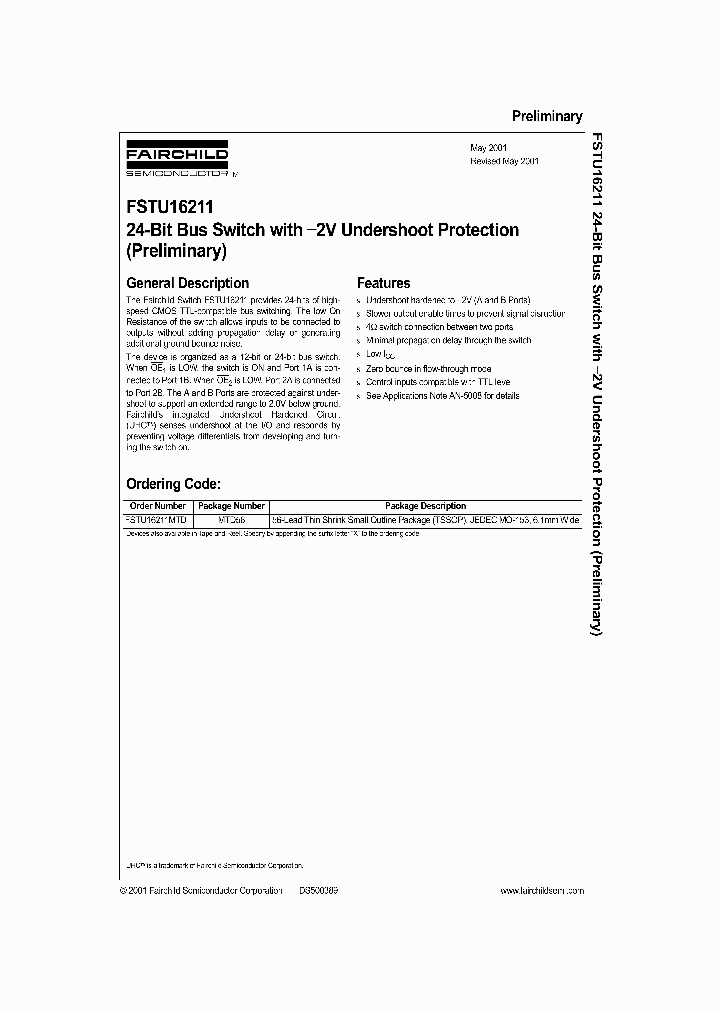 FSTU16211_49254.PDF Datasheet