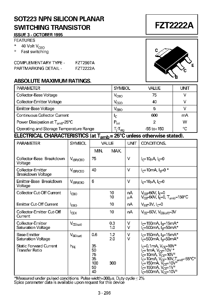 FZT2222A_151667.PDF Datasheet