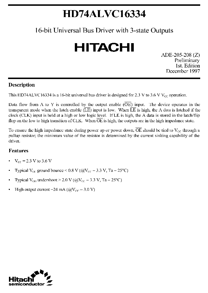 HD74ALVC16334_25050.PDF Datasheet