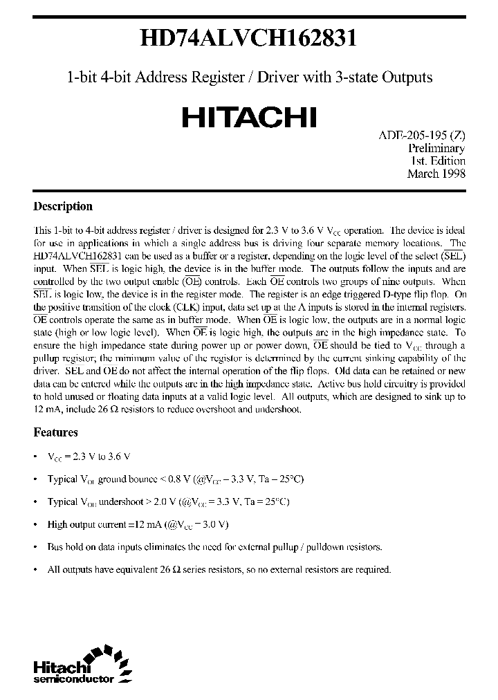 HD74ALVCH162831_25080.PDF Datasheet