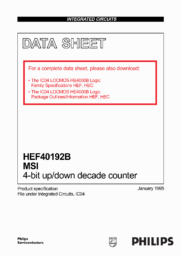 HEF40192_105590.PDF Datasheet