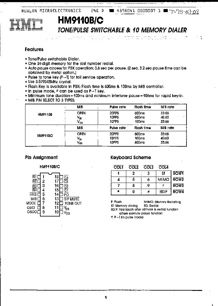 HM9110B_26295.PDF Datasheet