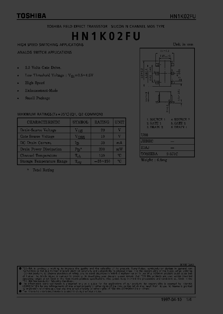 HN1K02FU_26299.PDF Datasheet