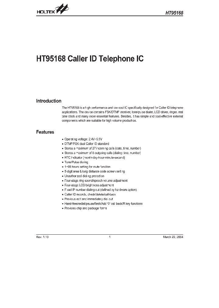 HT95168_72499.PDF Datasheet