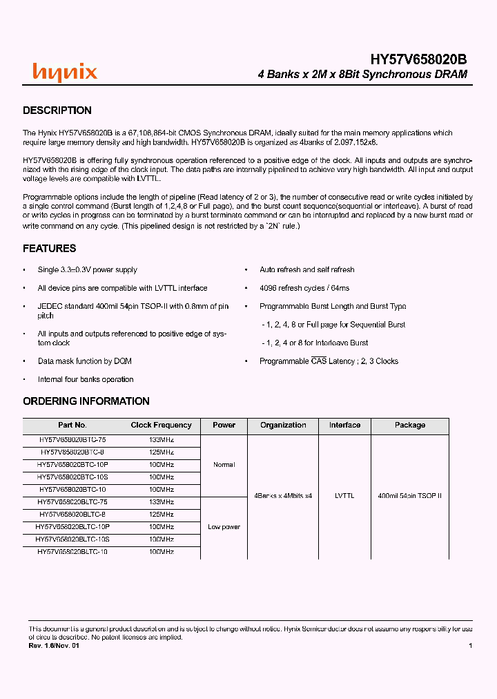 HY57V658020B_180206.PDF Datasheet