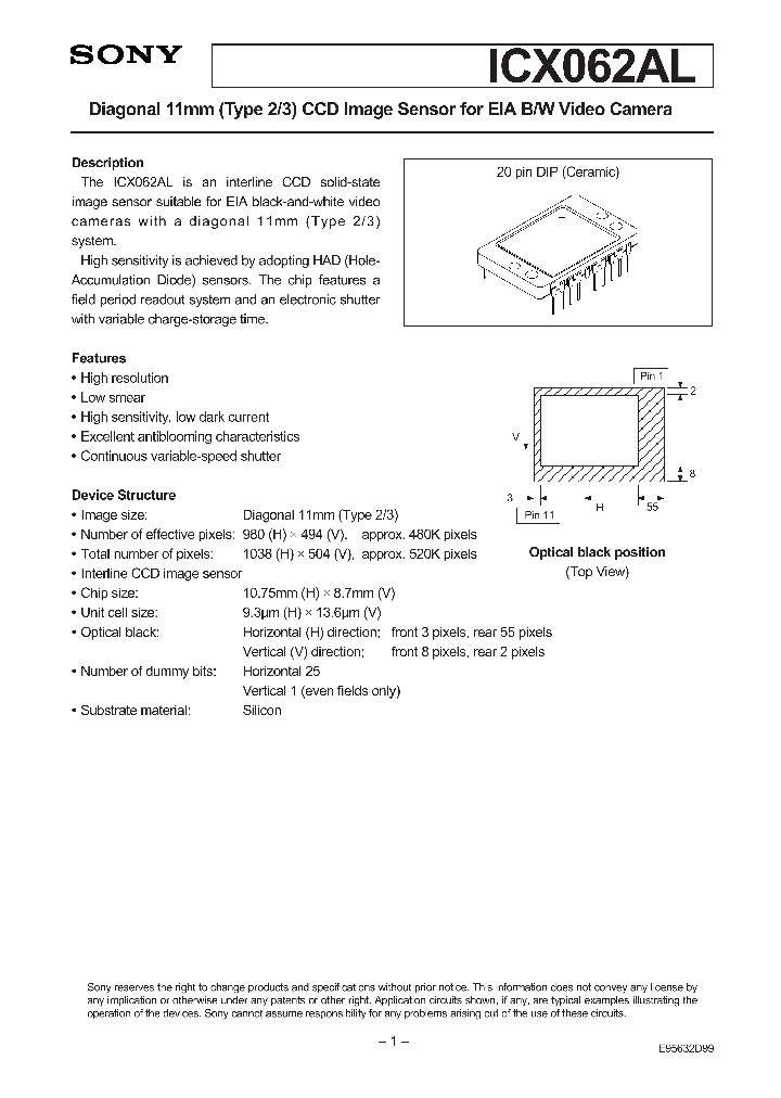 ICX062AL_41126.PDF Datasheet