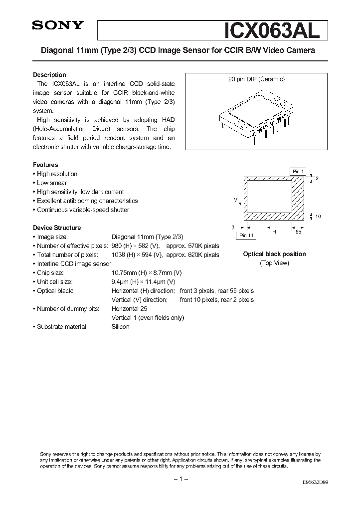 ICX063AL_41127.PDF Datasheet
