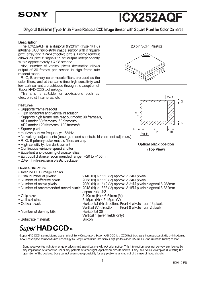 ICX252AQF_51476.PDF Datasheet