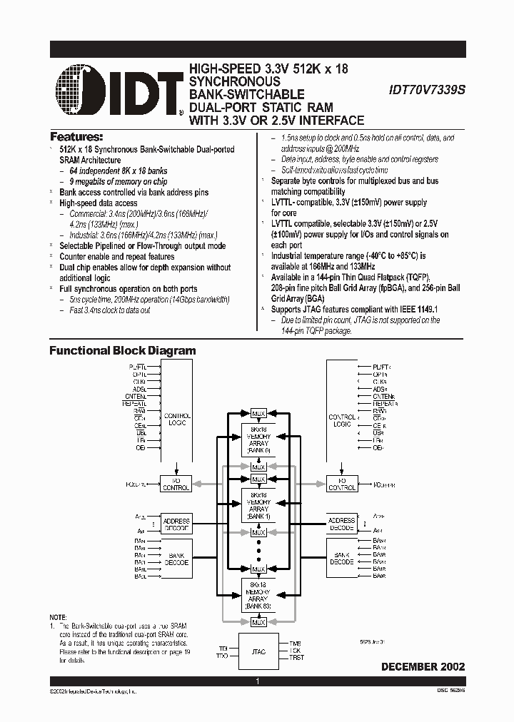 IDT70V7339S_109704.PDF Datasheet