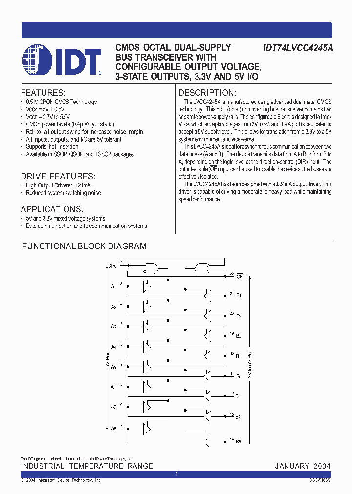 IDT74LVCC4245_194599.PDF Datasheet