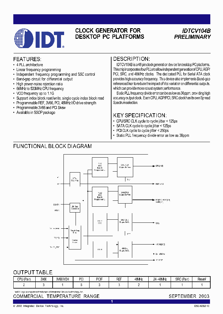 IDTCV104B_70556.PDF Datasheet