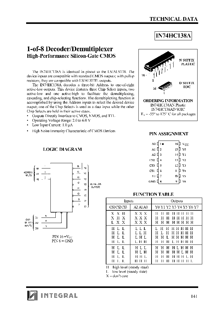 IN74HC138_13565.PDF Datasheet