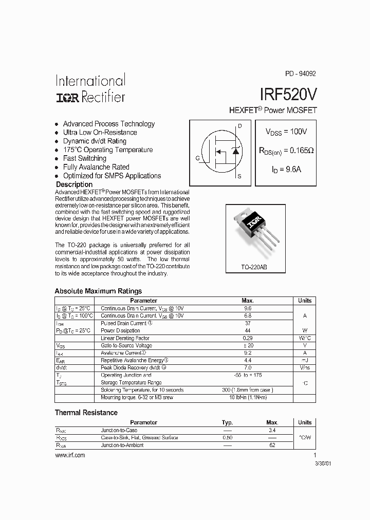 IRF520V_148373.PDF Datasheet