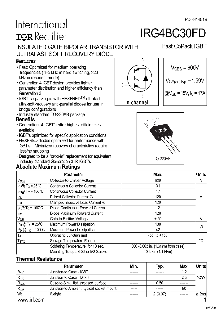IRG4BC30FD_195392.PDF Datasheet
